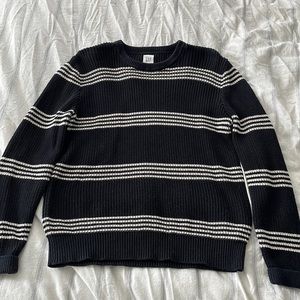 Gap Black with White stripes sweater size Small